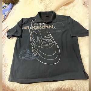 Nike Air Jordan 5 Men’s Jumpman Promo Shoe Graphic Polo Shirt. Size 3XL